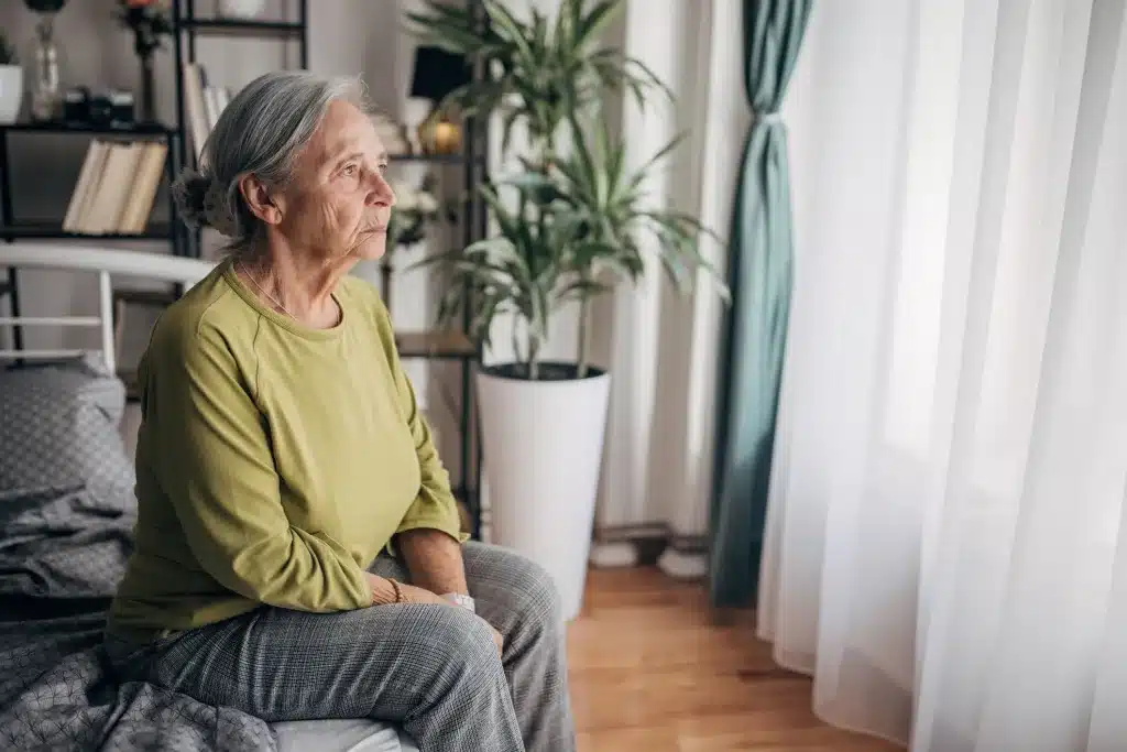 Senior receiving dementia care in Calgary while remaining safe and comfortable at home