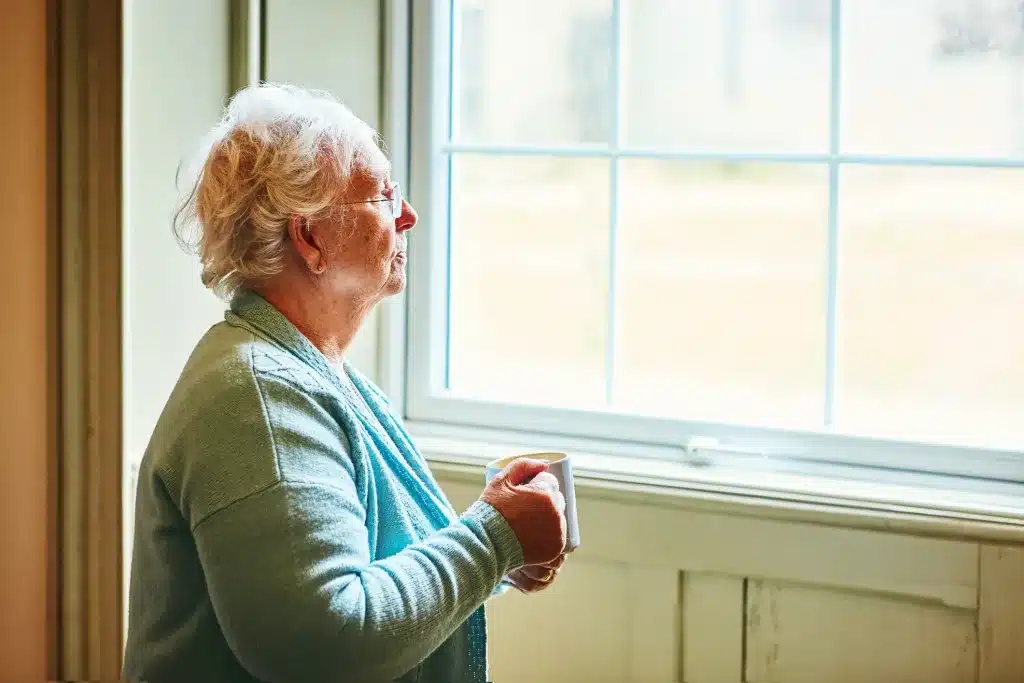 Senior receiving compassionate respite services while family caregivers recharge