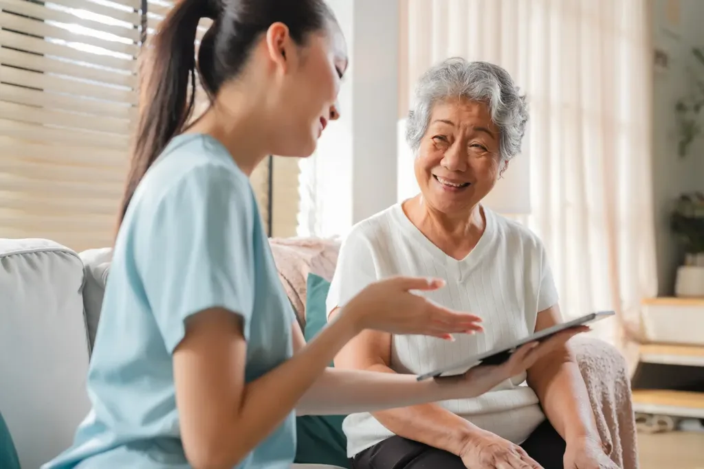 In-home senior care consultation
